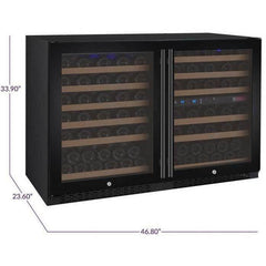 Allavino FlexCount 112 Bottle Three Zone Black Wine Fridge 3Z-VSWR5656-BWT