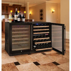 Allavino FlexCount 112 Bottle Three Zone Black Wine Fridge 3Z-VSWR5656-BWT