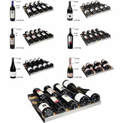 Allavino FlexCount 121 Bottle Two Zone Right Hinge Wine Fridge VSWR121-2SSRN