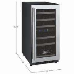 Allavino FlexCount 30 Bottle Dual Zone Right Hinge Wine Fridge VSWR30-2SSRN