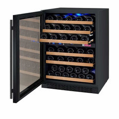 Allavino FlexCount 56 Bottle Dual Zone Black Left Hinge Wine Fridge VSWR56-2BWLN