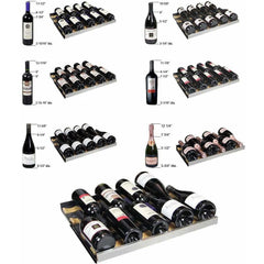 Allavino FlexCount 56 Bottle Dual Zone Black Left Hinge Wine Fridge VSWR56-2BWLN