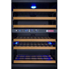 Allavino FlexCount 56 Bottle Dual Zone Black Left Hinge Wine Fridge VSWR56-2BWLN