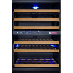 Allavino FlexCount 56 Bottle Dual Zone Black Right Hinge Wine Fridge VSWR56-2BWRN