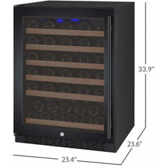 Allavino FlexCount 56 Bottle Single Zone Black Left Hinge Wine Fridge VSWR56-1BWLN