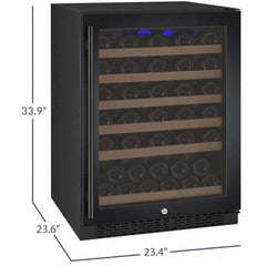 Allavino FlexCount 56 Bottle Single Zone Black Right Hinge Wine Fridge VSWR56-1BWRN