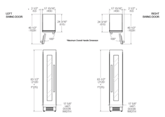 Bertazzoni 18 inch Left Swing Door Stainless Steel Built-in Wine Cellar REF18WCPIXL/23