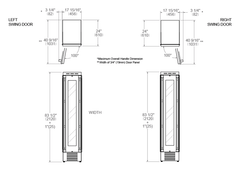 Bertazzoni 18 inch Right Swing Door Panel Ready Built-in Wine Cellar REF18WCPRR/23