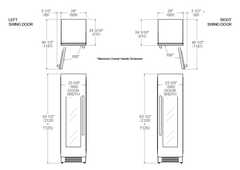 Bertazzoni 24 inch Left Door Built-in Wine Cellar REF24WCPIXL/23