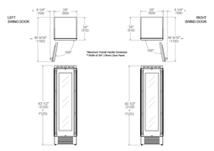 Bertazzoni 24 inch Left Door Built-in Wine Cellar REF24WCPRL/23