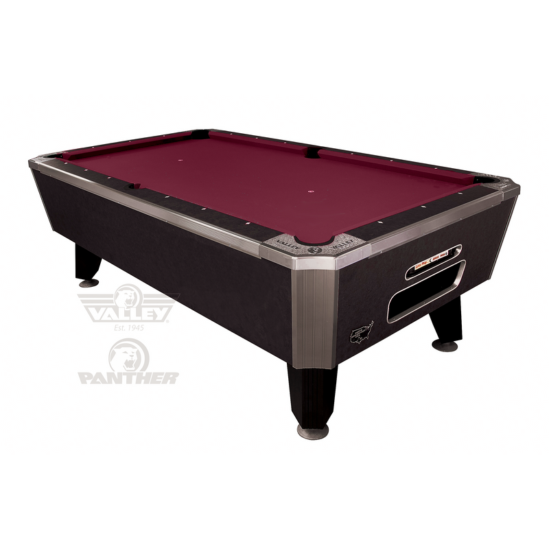 Valley Panther Commercial Home Pool Table (Black Cat Finish)