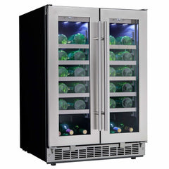 Danby Silhouette Professional Napa 42 Bottle Two Door Built-In Wine Fridge DWC047D1BSSPR