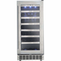 Danby Silhouette Professional Tuscany 15" 28-Bottle Stainless Steel Built-In Wine Fridge DWC031D1BSSPR