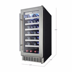 Danby Silhouette Professional Tuscany 15" 28-Bottle Stainless Steel Built-In Wine Fridge DWC031D1BSSPR