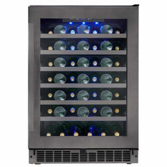 Danby Silhouette Select Sydney 48-Bottle Built-in Black Stainless Steel Wine Fridge SSWC056D1B-S