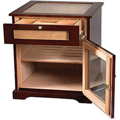 Humidor Supreme Galleria End Table Small Cigar Humidor Cabinet | Holds 600 Cigars HUM-600G