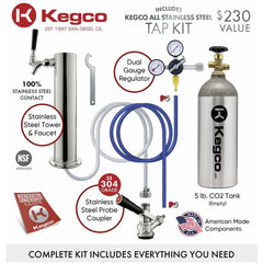 Kegco 15" Wide Built-in with Stainless Steel Door Kegerator VSK-15SSRN