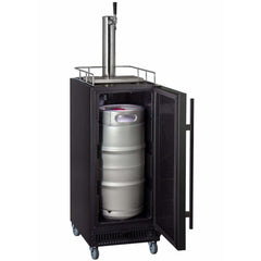 Kegco 15" Wide Kombucha Single Tap Black Kegerator KOM15BBR