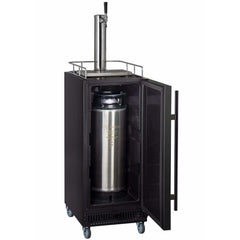 Kegco 15" Wide Kombucha Single Tap Black Kegerator KOM15BBR