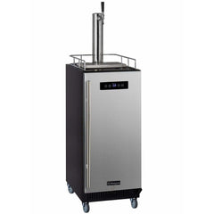 Kegco 15" Wide Kombucha Single Tap Stainless Steel Kegerator KOM15BSR