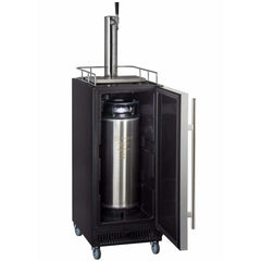 Kegco 15" Wide Kombucha Single Tap Stainless Steel Kegerator KOM15BSR