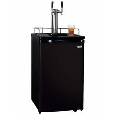 Kegco 20" Wide Kombucha Dual Tap Black Kegerator KOM19B-2