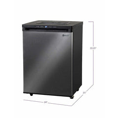 Kegco 24" Wide Black Stainless Steel Digital Kegerator - Cabinet Only Kegerator MDK-309X-01