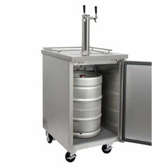 Kegco 24" Wide Dual Tap All Stainless Steel Kegerator XCK-1S-2