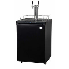 Kegco 24" Wide Dual Tap Black Digital Kegerator K309B-2