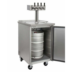 Kegco 24" Wide Four Tap All Stainless Steel Kegerator XCK-1S-4