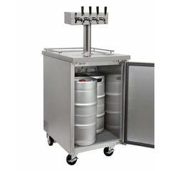 Kegco 24" Wide Four Tap All Stainless Steel Kegerator XCK-1S-4