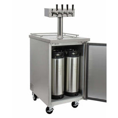 Kegco 24" Wide Four Tap All Stainless Steel with Kegs Home Brew Kegerator HBK1XS-4K