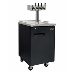 Kegco 24" Wide Four Tap Black Kegerator XCK-1B-4