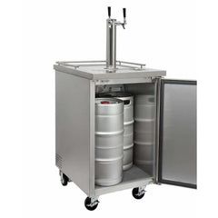 Kegco 24" Wide Kombucha Dual Tap All Stainless Steel Kegerator KOMC1S-2