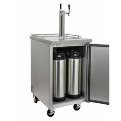 Kegco 24" Wide Kombucha Dual Tap All Stainless Steel Kegerator KOMC1S-2