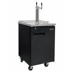 Kegco 24" Wide Kombucha Dual Tap Black Kegerator KOMC1B-2