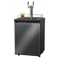 Kegco 24" Wide Kombucha Dual Tap Black Stainless Steel Kegerator KOM30X-2