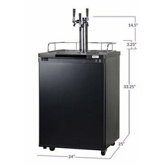 Kegco 24" Wide Kombucha Single Tap Stainless Steel Kegerator KOM20S-1