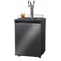 Kegco 24" Wide Kombucha Triple Tap Black Stainless Steel Kegerator KOM30X-3