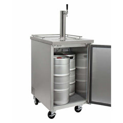 Kegco 24" Wide Single Tap All Stainless Steel Kegerator XCK-1S