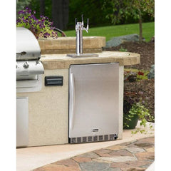 Kegco 24" Wide Single Tap All Stainless Steel Outdoor Built-In Right Hinge with Kit Kegerator HK38SSU-1