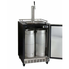 Kegco 24" Wide Single Tap Stainless Steel Built-In Left Hinge with Kit Kegerator HK38BSC-L-1