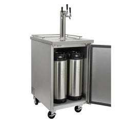 Kegco 24" Wide Triple Tap All Stainless Steel Home Brew Kegerator HBK1XS-3