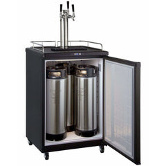 Kegco 24" Wide Triple Tap  Home Brew Kegerator HBK163B-3