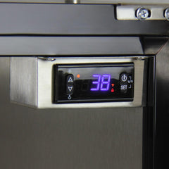 Kegco 24" Wide Triple Tap Stainless Steel Built-In Left Hinge Digital with Kit Kegerator HK38BSU-L-3