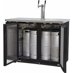 Kegco 49" Wide Dual Tap Black Kegerator XCK-2448B