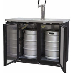 Kegco 49" Wide Dual Tap Black Kegerator XCK-2448B