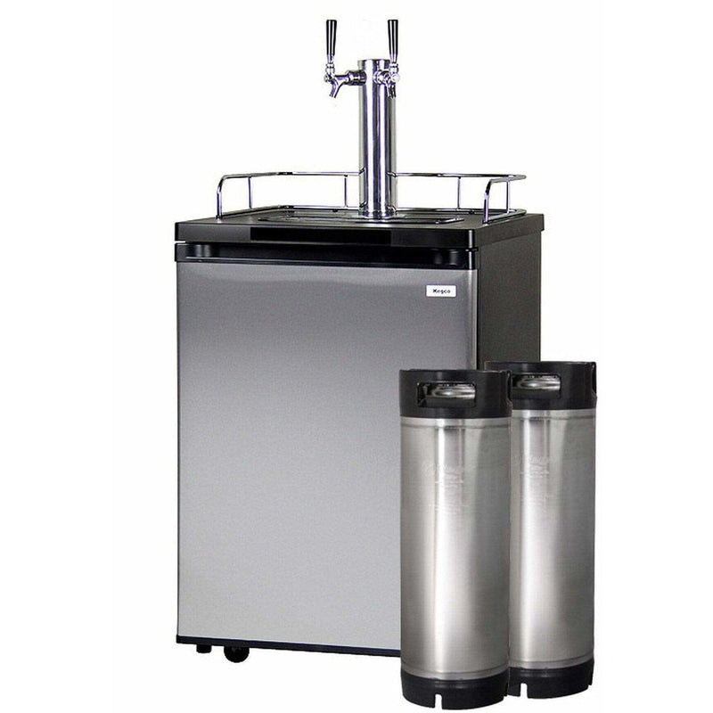 Kegco Home Brew Kegerator-Black Cabinet and Stainless Steel Door Home Brew HBK209S-2K