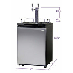 Kegco Home Brew Kegerator-Black Cabinet and Stainless Steel Door Home Brew HBK209S-2K