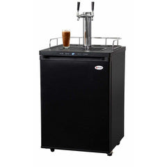 Kegco24" Wide Cold Brew Coffee Dual Tap Black Digital Kegerator ICK30B-2